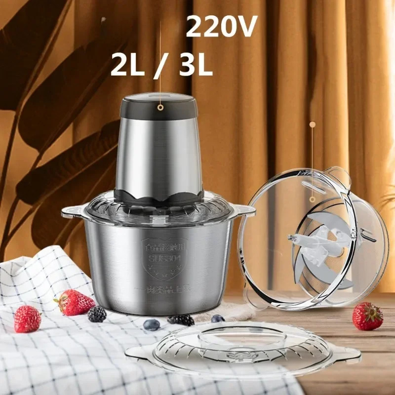 

2л 3л электрическая мясорубка 220 В мясорубка из нержавеющей стали кухонный миксер блендер измельчитель кухонные комбайны мужская бритва T