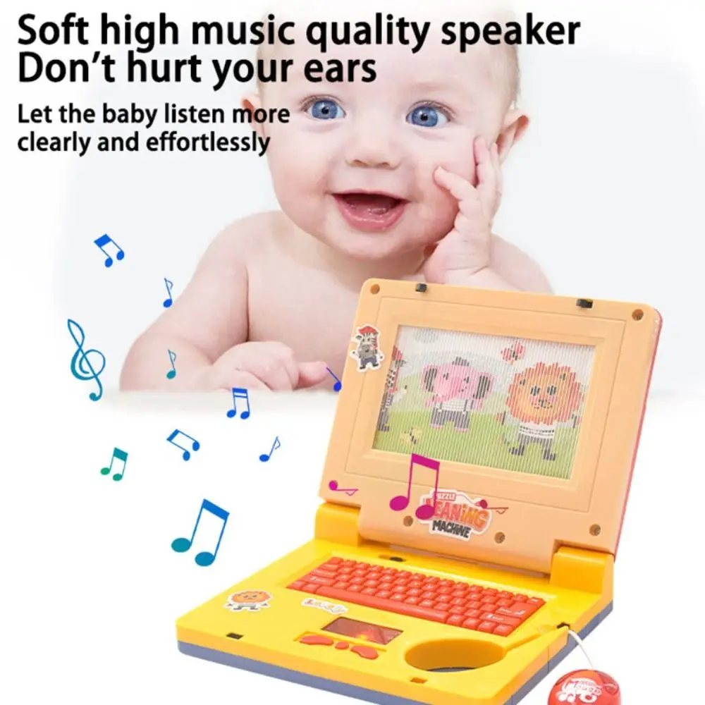 Ratón retráctil con sonido para niños, computadora de aprendizaje para niños pequeños, Control de ratón interactivo para computadora portátil, música