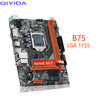 Qiyida B75 motherboard LGA 1155 Support i3/i5/i7 Processor and DDR3 PC3 Desktop RAM With VGA USB2.0 USB3.0