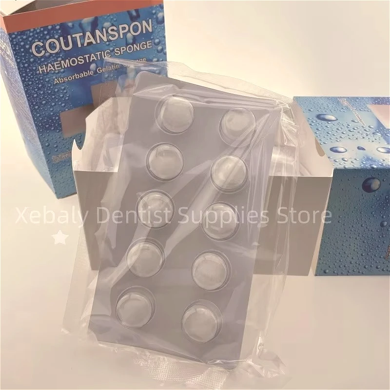 4 x 50Pcs/Pack Dental Hemostasis Sponge Medical Collagen Stops Hematopoietic Sedge Cotton Pharmaceutical Brush Hemostatic Gela