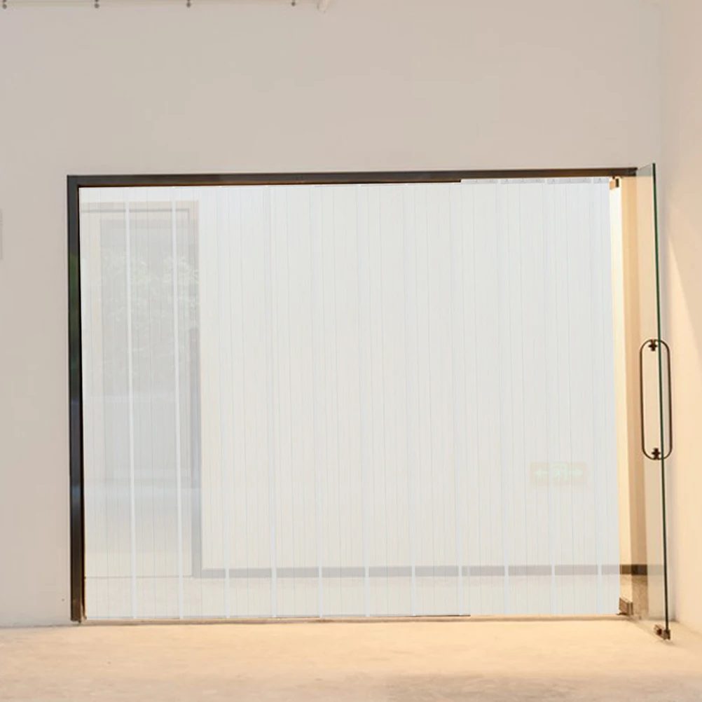 

PVC Strip Door Curtain Kit for Freezer Garage Doorway Divider Windproof Insulation Stainless Steel Commercial Use