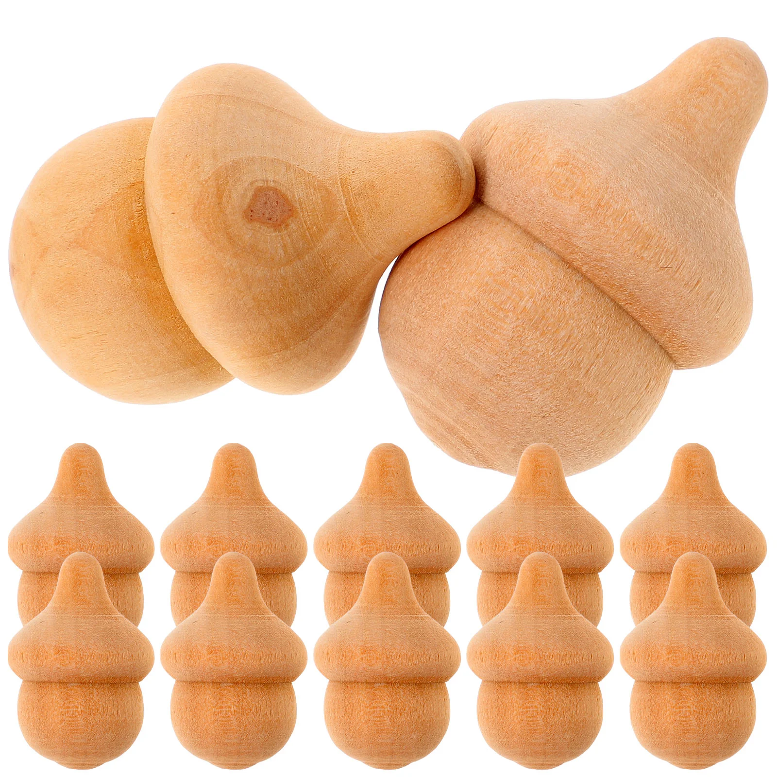 

20 Pcs Clothes Houses for Girls Acorns Wooden Dolls DIY Peg Unfinished Hook up Child