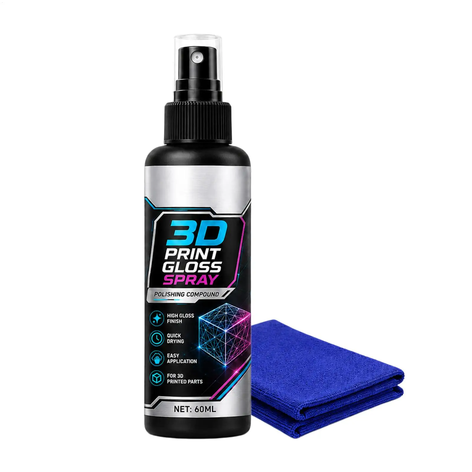 100ml 3D Model Gloss Spray Fast-Drying Clear Coat Varnish UV Protection Gloss Enhancer for Models and crafts Display