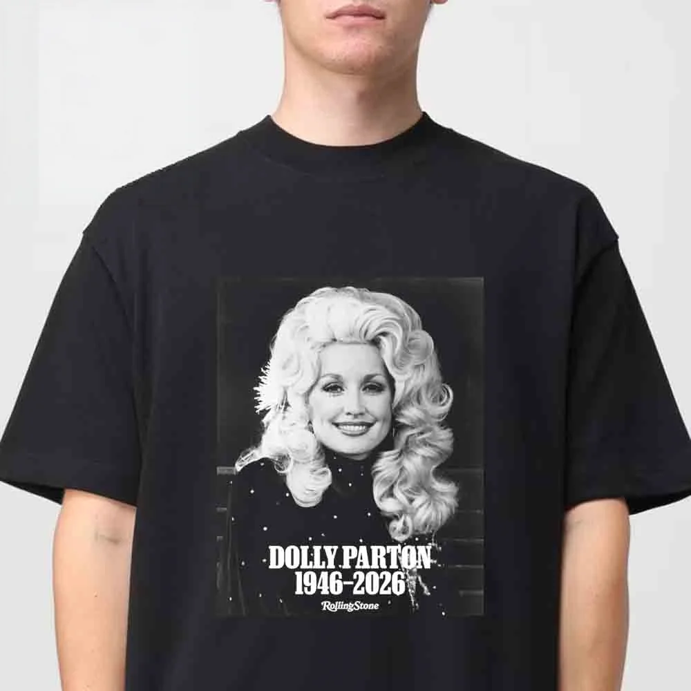 2026 Dolly Parton Gedenkdruck T-Shirt für Männer und Frauen Sommer Baumwollkleidung Mode Übergroßes Kurzarm-Oberteil Streetwear – Detail 3