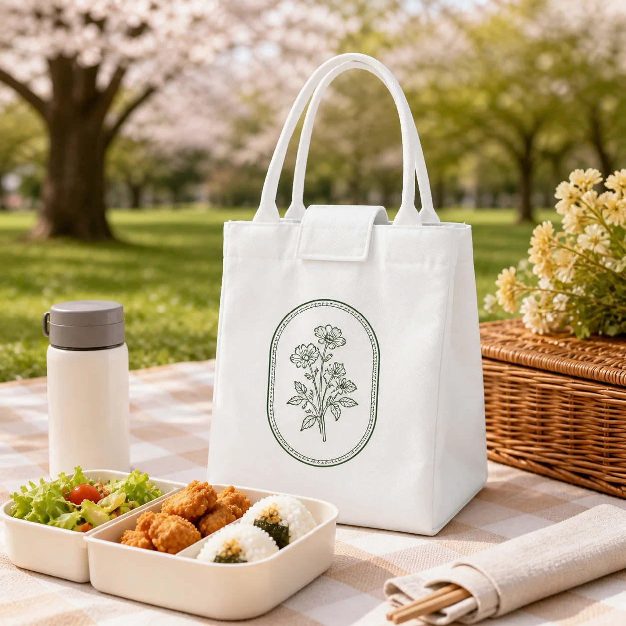 Custom Lunch Bag Personalized Insulated Lunch Tote Reusable Food Bag with Logo Printed Lunch Box Bag for Work School