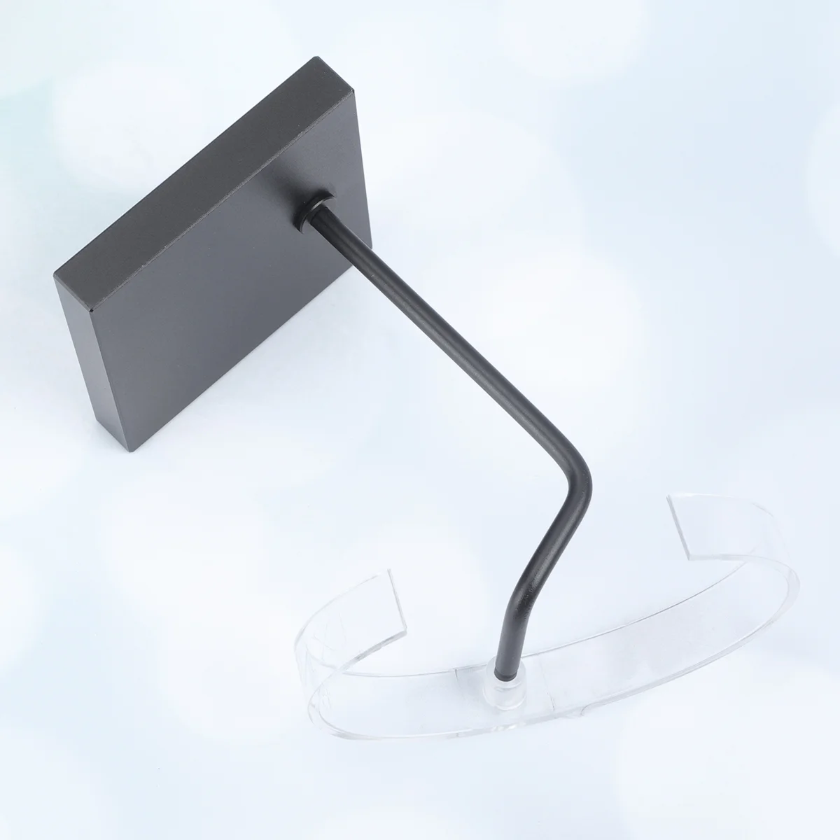 C-shaped Metal Base Watch Display Stand Transparent Acrylic Watch Display Bracket (Black) Watch Display Rack