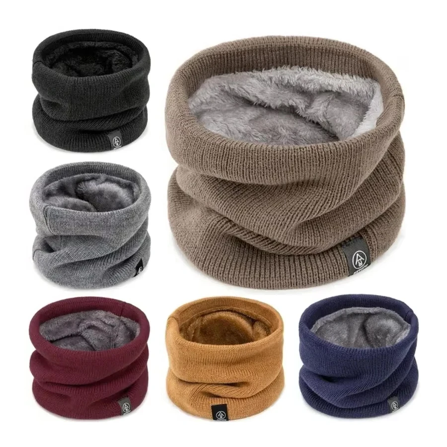 Knitted Neck Warmer Sports Scarf Fashion Soft Women Men Face Cover Winter Skating Running Hiking Scarves Thick Cold-proof Collar