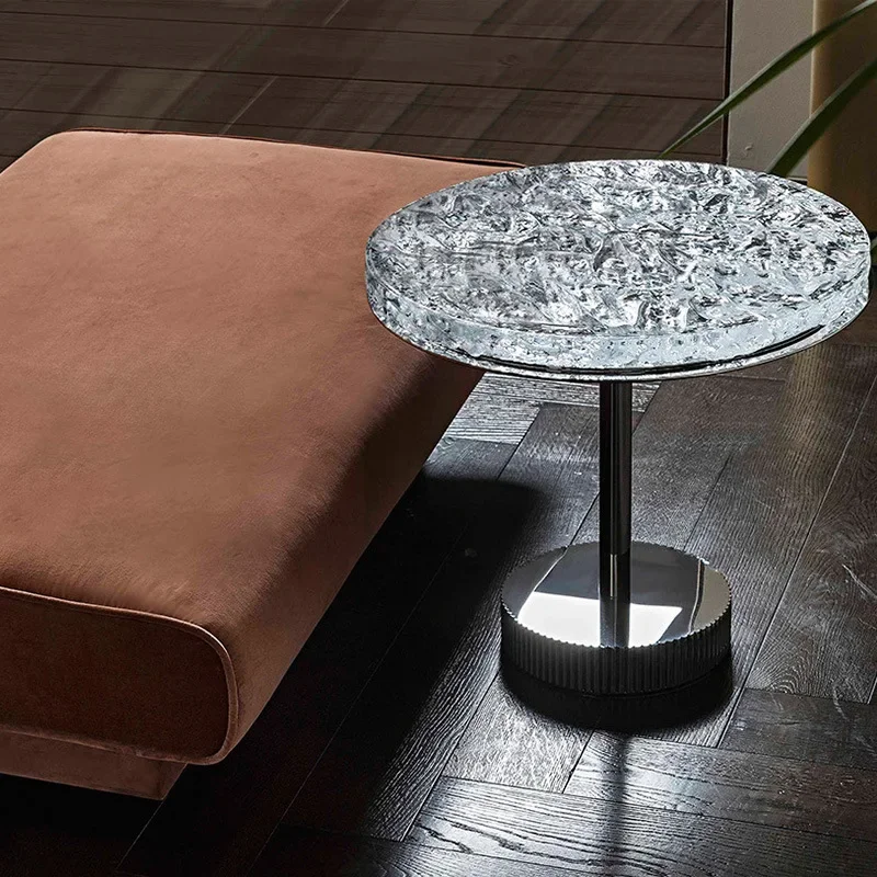 

Italian minimalist CC Czech size circular crystal coffee table combination designer small unit light luxury edge