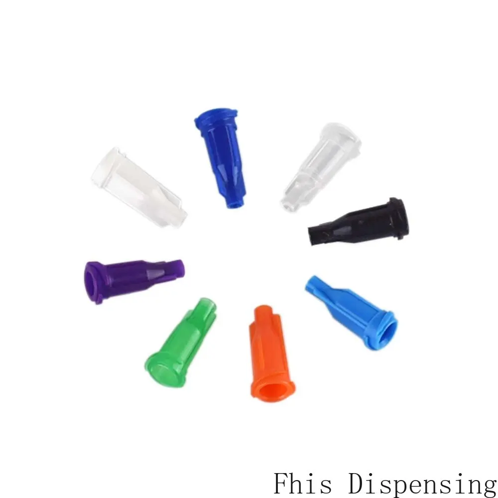 Glue Dispensing Syringe Tip Luer Lock Black Red White Clear Purple Light Blue Dark Blue Pale Green 8 Colors