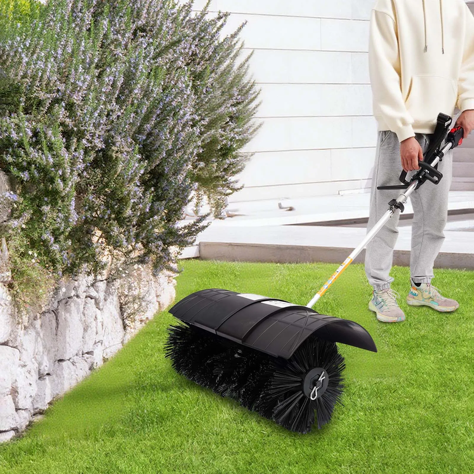 52cc 2 السكتة الدماغية قوة الغاز مكنسة يدوية في الهواء الطلق ممر الخرسانة الحديقة حديقة مكنسة منفاخ نظافة أداة المناظر الطبيعية #3