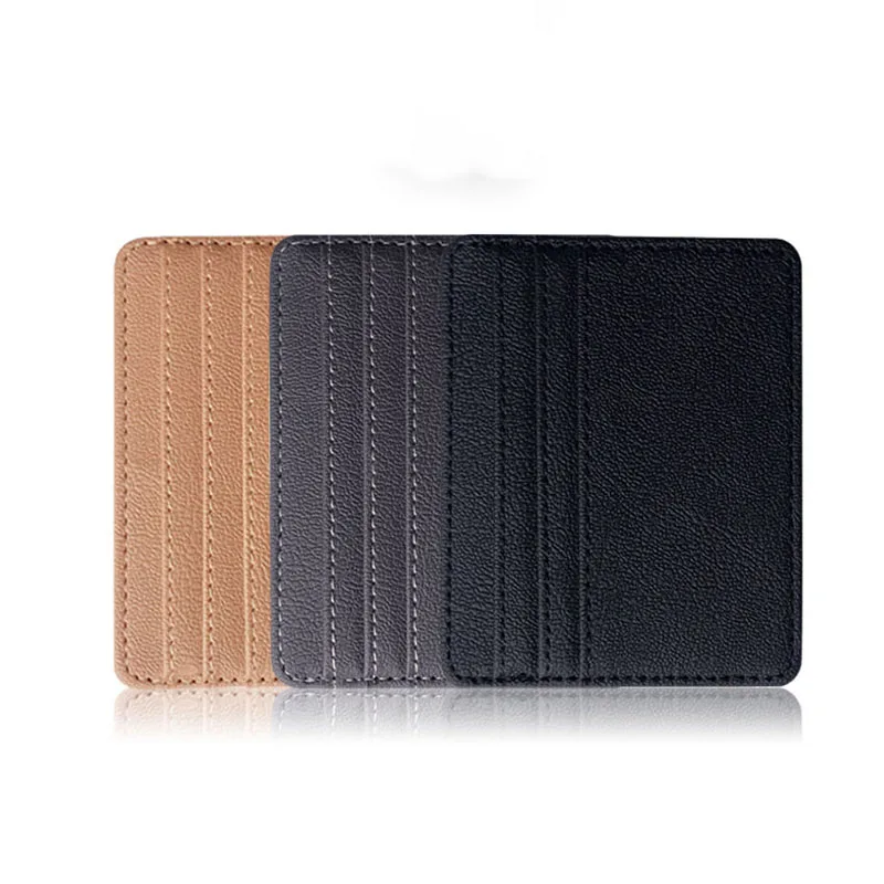 

4 Slots Cardholder Ultra-thin PU Leather Mini Wallet Slim Bank Credit Card Holder Men's Business Small ID Case for Women Purse