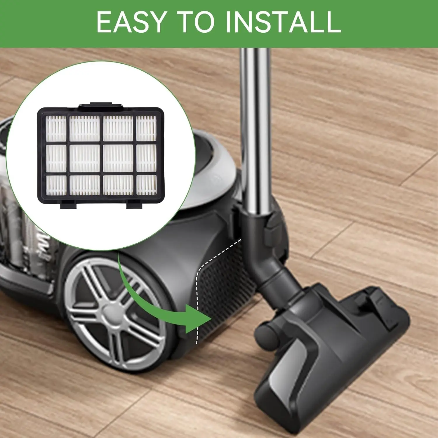 Filtro HEPA compatível com aspirador de pó sem saco NEN180 (2 pacotes)