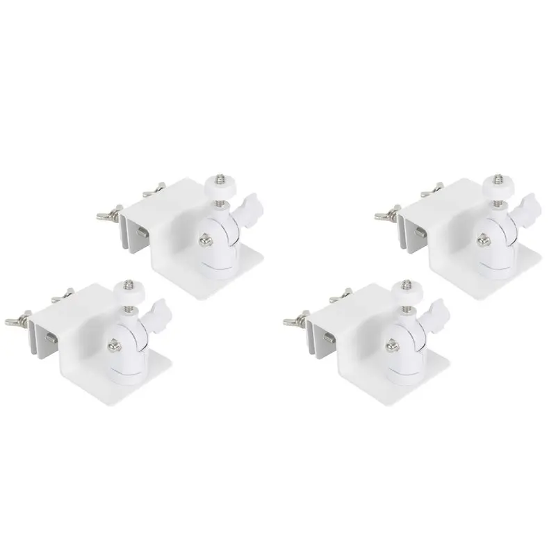 【OFERTA FLASH】Paquete de 4 soportes para canalones compatibles con el panel solar Ring, 360 ° Soporte de canalón universal ajust