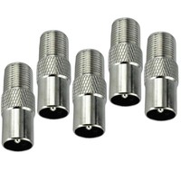 5PCS STB Quick Plug RF Coax F Female To TV Male IEC Antenna Coaxial Connector F Connector TV Coaxial plug