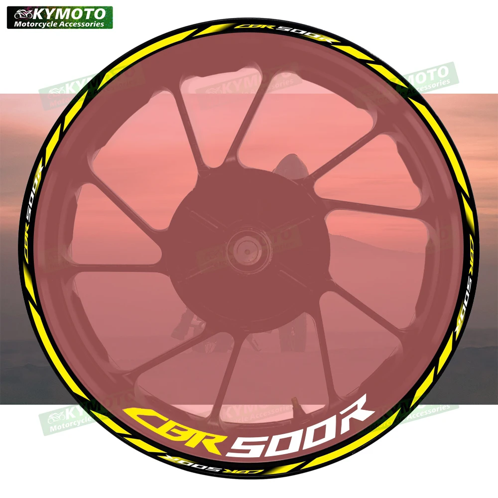 

For Honda CBR500R CBR 500R motorcycle accessories 17 inch front and rear wheel decals hub reflective stripe stickers decoration