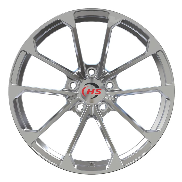 Custom 1-Piece 6061-T6 Light Weight Monoblock Polished Sliver Forged Wheels Rims