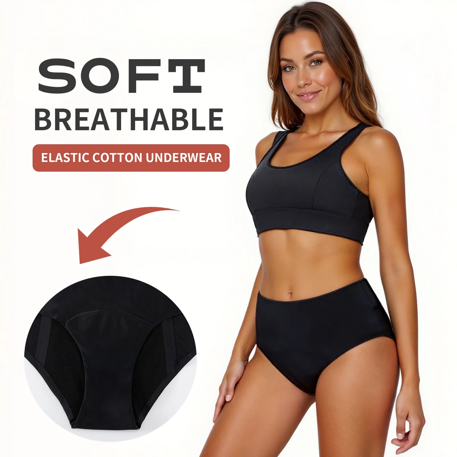 4 Layers Menstrual Panties Absorption Maternity Physiological Incontinence Breathable Briefs Waterproof Period Women Underwear