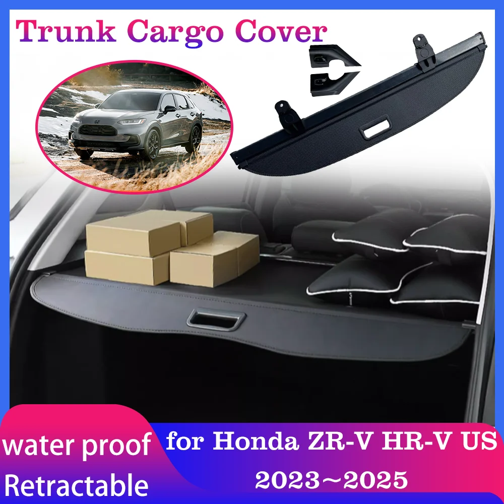 Car Trunk Cargo Cover for Honda ZR-V ZRV RZ HR-V US 2023~2025 2024 Tray Luggage Rear Curtain Security Shielding Shade Accessorie