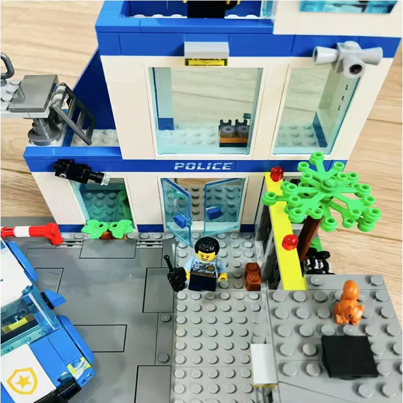 668PCS Police station Military City model set Prison car Police figure scene DIY building block toy gift for children