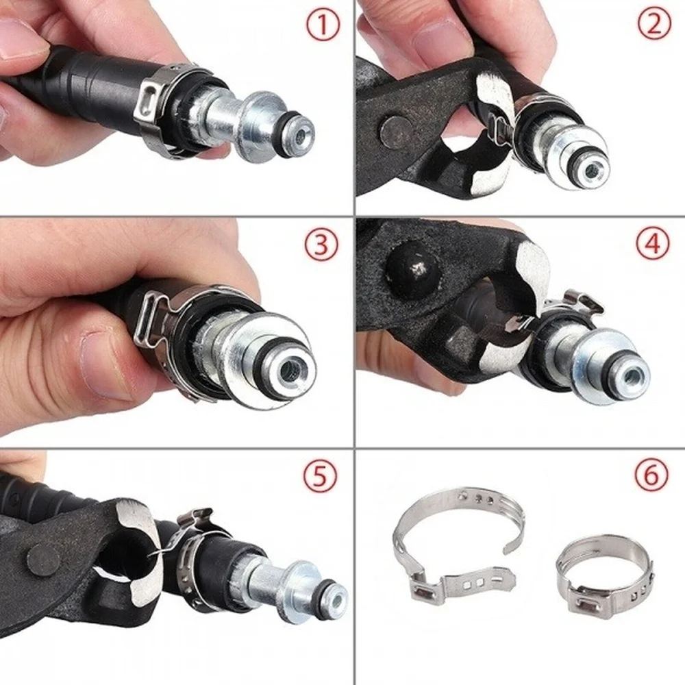 1PCS/130PCS Water Pipe Clamp Collar Hose Clip Clamp Pliers Car Repair Hand Tool R Type Car Hose Oil Hose Crimping Plier