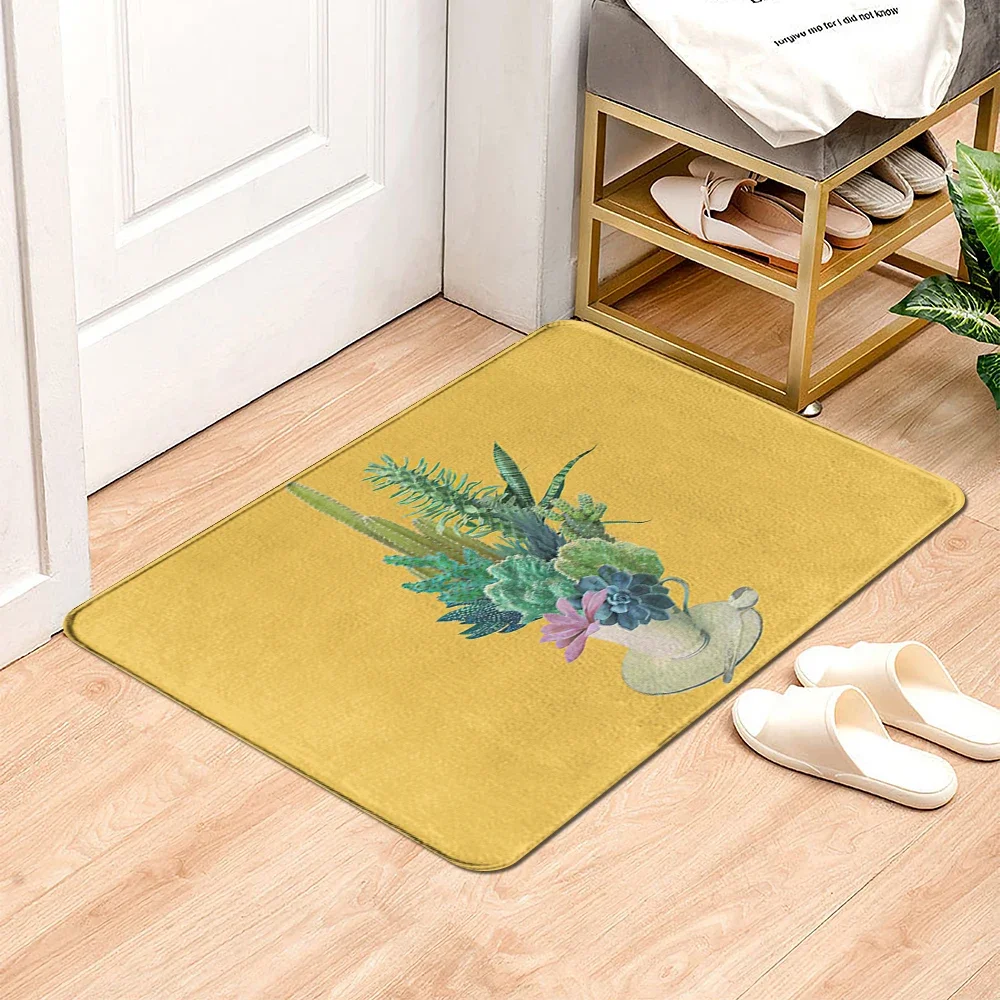 Colored plants Doormat Kitchen carpet Entrance door mat bathroom mat Carpet in the bedroom Lounge Rug Home Decor Foot mat