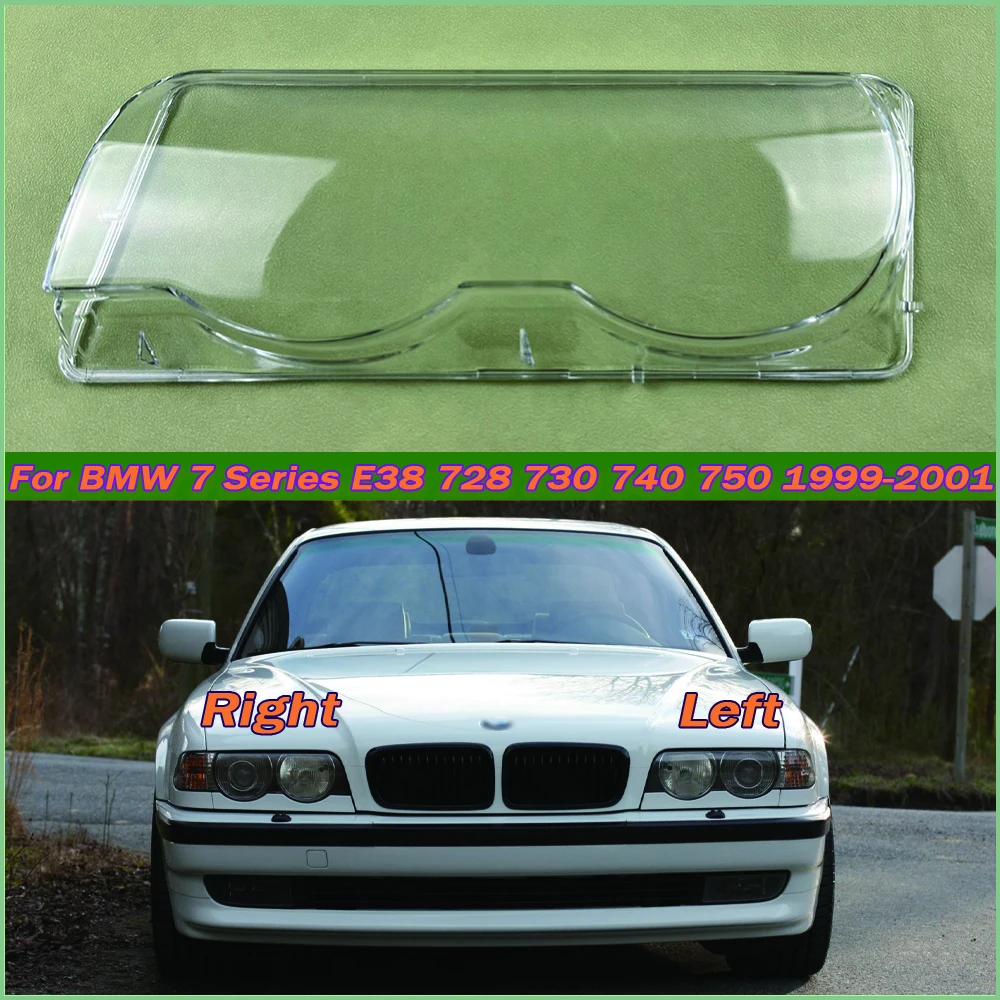 

For BMW 7 Series E38 728 730 740 750 1999-2001 Headlamp Cover Transparent Headlight Shell Lens Plexiglass Auto Replacement Parts