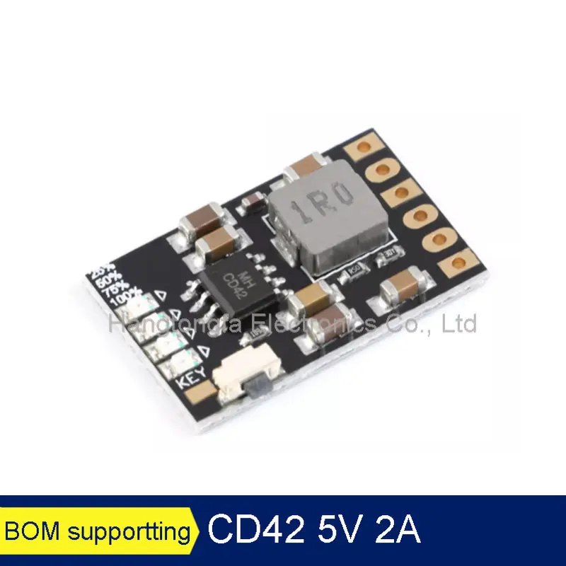 5PCS CD42 DC5V 2.1A Scheda di alimentazione mobile fai da te 4.2V Carica scarica (Boost) Modulo indicatore di protezione della batteria 3.7V al litio 18650