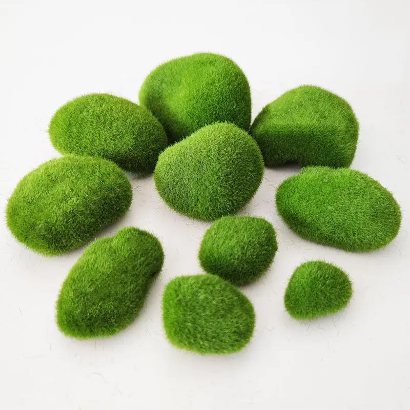 

Artificial Moss Simulation Moss Stone Flocking Moss Stone Green Plant Bonsai Fleshy Green Wall Garden Outdoor Home Decorationn