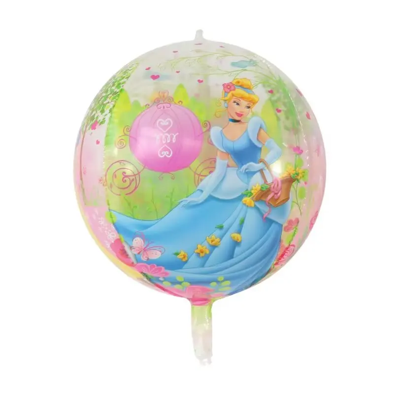 4D Ball Mermaid Princess Snow White Shape Pattern Balloon Girl Birthday Party Decoration Wedding Decoration Little Girl Baby Toy