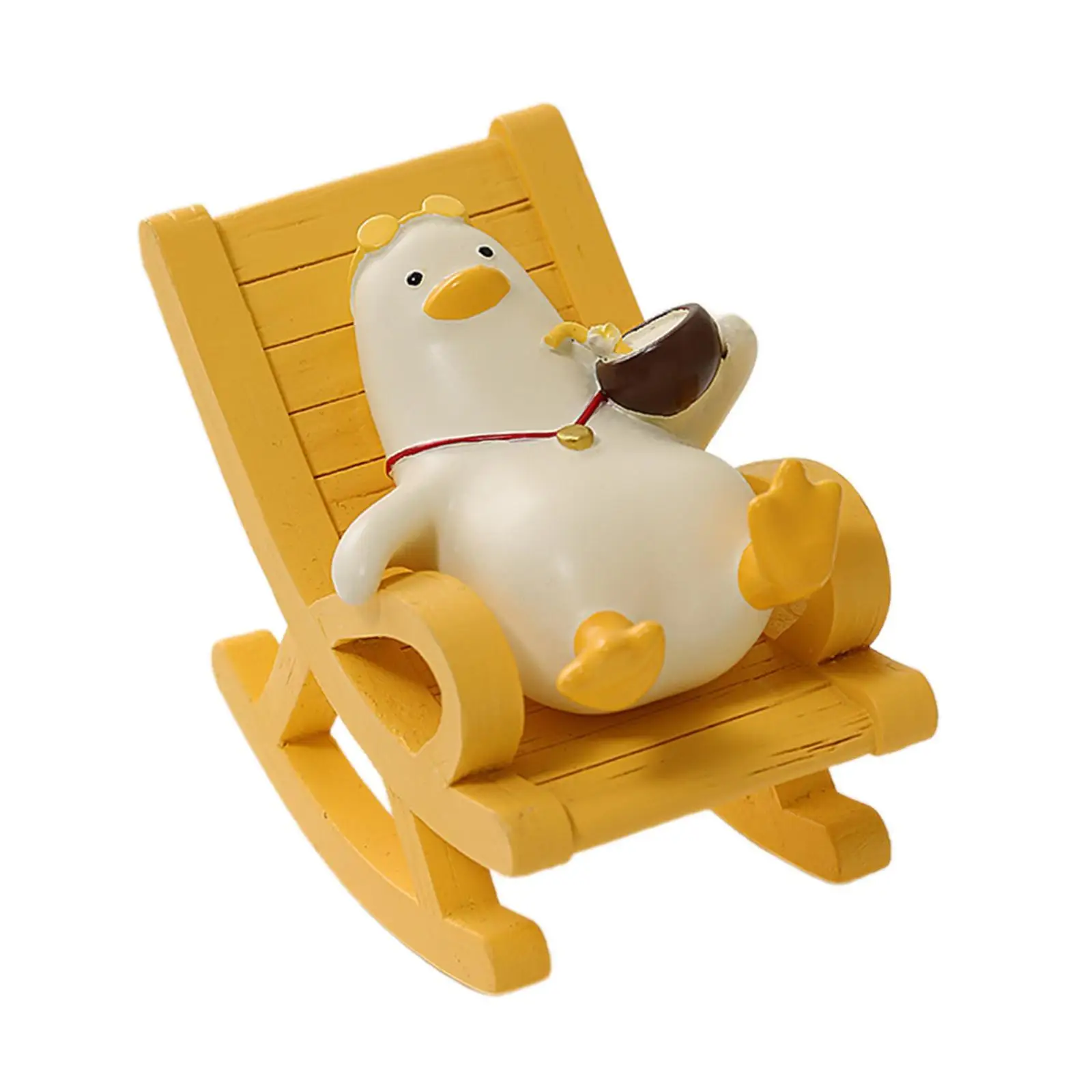 Animal Statue Rocking Chair Ornament Creative Housewarming Gift Resin Figurine