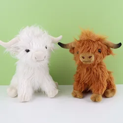 Muñeco de peluche de vaca de las tierras altas para niños, muñeco de peluche de 29cm, de color crema suave, muñeco de peluche de ganado de las tierras altas, regalo de felpa Kyloe