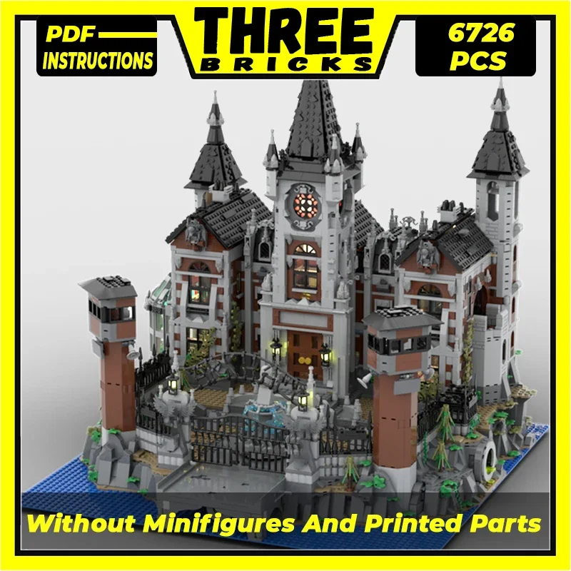 Moc Building Bricks Famous Bat Movies Model Asylum Center Technology Modular Blocks Gifts Toys For Children DIY Sets Assembly