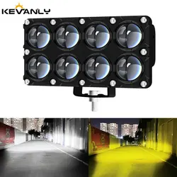 6/8/10 Lens Auxiliary Motorcycle Spotlight Working Fog lights Bulb Projector Headlight Additional Electric Driving Spot Lamp 12V