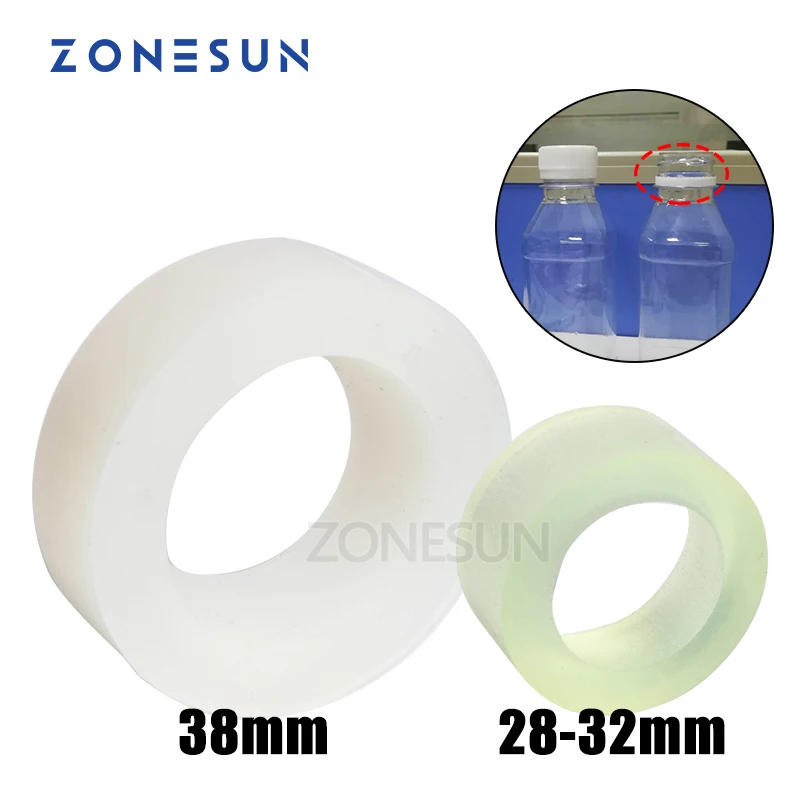 

ZONESUN Capping Machine Chuck Rubber Mat for Capper 28-32mm 38mm Round Plastic Bottle with Security Ring Silicone Capping Chuck