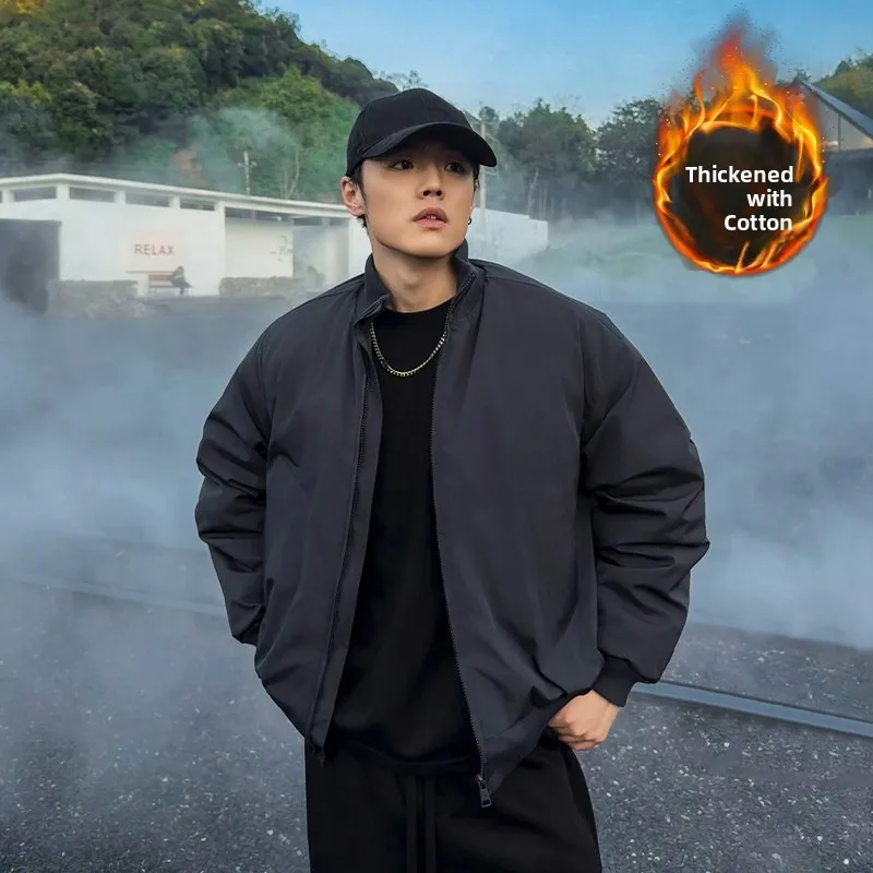 

Мужская зимняя куртка-пилот в американском стиле, утепленная, из хлопка, теплая, повседневная, свободного кроя, уличная, молодежная, модная, из полиэфирного волокна