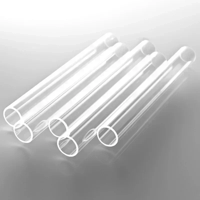 High Purity OD60 ID54 L1500mm Silica Quartz Glass Tube 4Pcs for Flanges Connection and High-Temperature Resistance