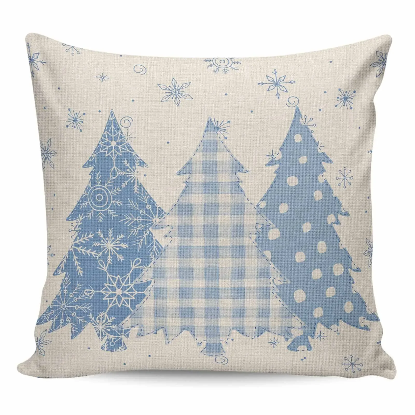 

Pillow Covers Hand-Painted Decorative Pillows for Bed Christmas Tree Pillowcase Snowflakes Home Decor Items Pillowcases Cover