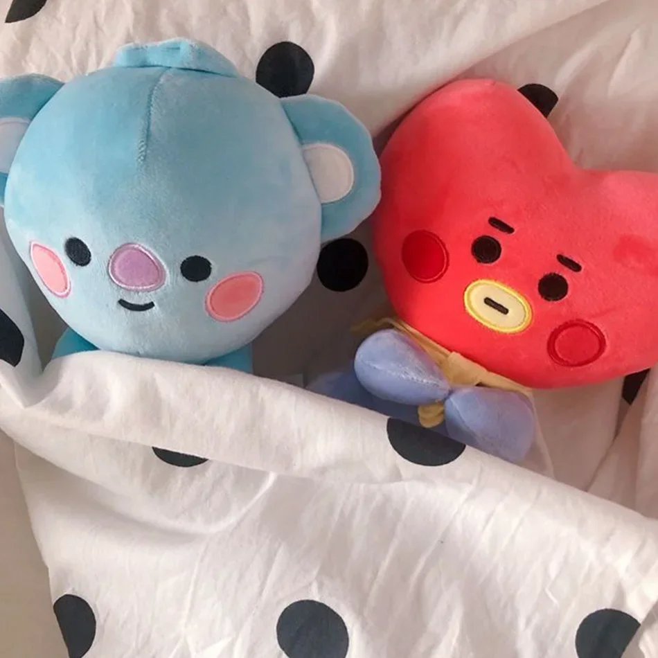 7 sztuk BT21 pluszowe zabawki Kawaii Mini brelok Anime torba wisiorek ozdoba dla dzieci 12/22cm urządzenia peryferyjne miękkie wypchane zwierzęta lalka prezent