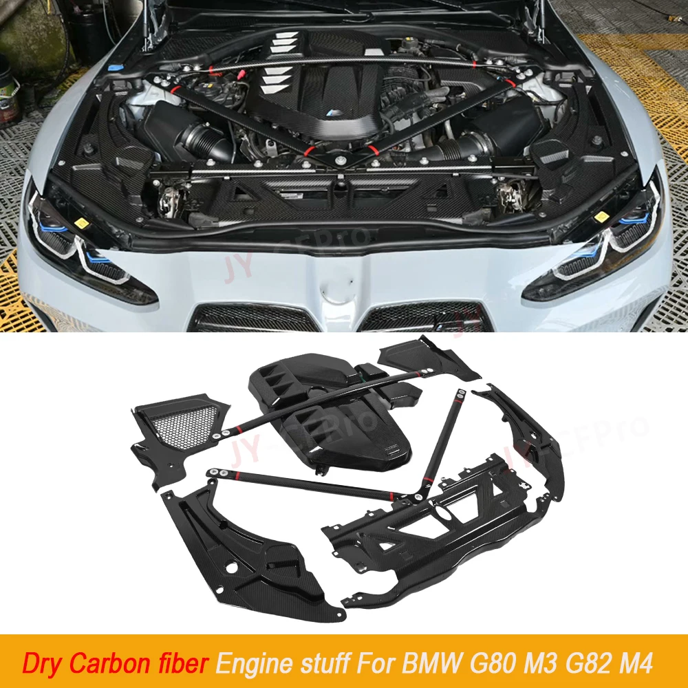 

Dry Carbon Fiber Engine Stuff Water Tank Cover Side Plate Surround Cover Body Kits for BMW M2 M3 M4 G87 G80 G81 G82 G83 2021up