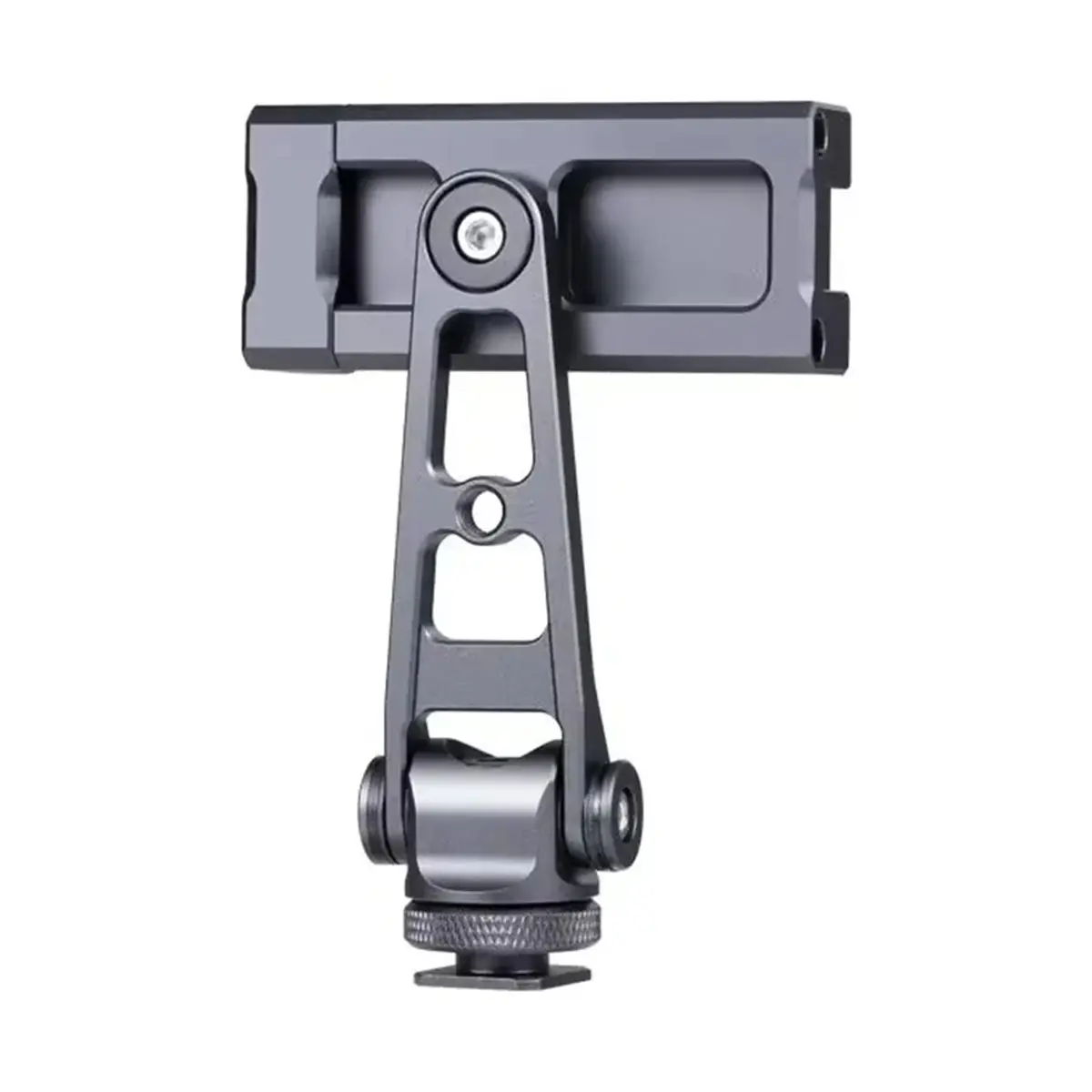 AT33 Smartphone Clamp with Cold Shoe Attachment 360°Horizontal & Vertical Shot 180°Tilt Shot 360°Swivel for Video Shooting