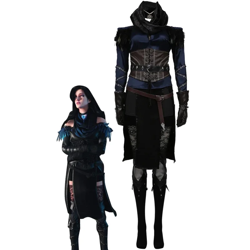 

Yennefer Cosplay Costume Game Wizard Women Top Skirt Outfits Halloween Party Clothes For Ladies Role Play Fashion New