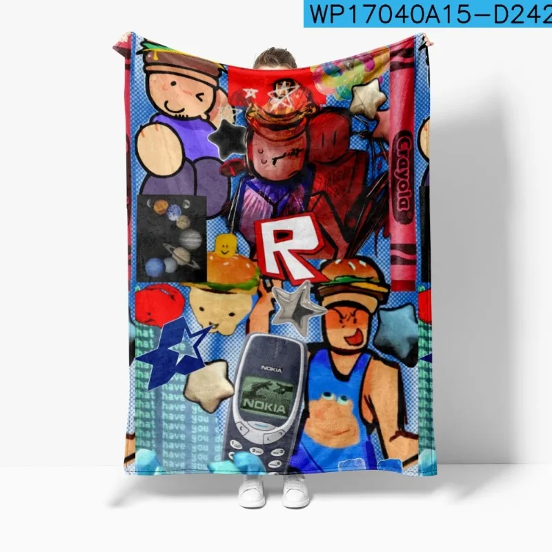 Roblox Forsaken Gubby, nouveau produit 3D, périphérique créatif, mignon, couverture de sieste, flanelle imprimée, décoration chaude, nécessités quotidiennes