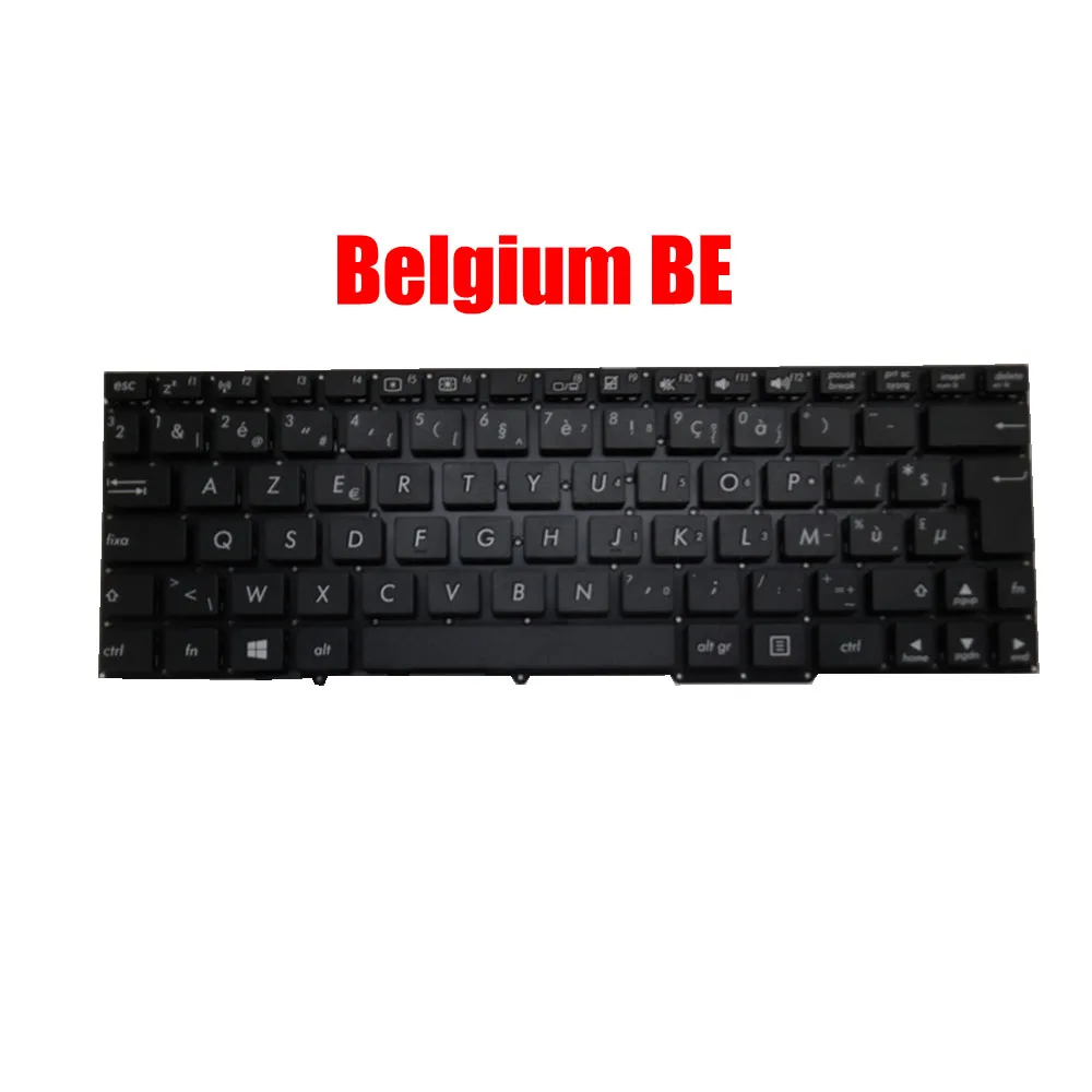 Laptop-Tastatur für ASUS R104TA R104TAF R104TAL R104TAM R104TAR Y100TAF Schwarz ohne Rahmen BE\BR\LA\UK\US