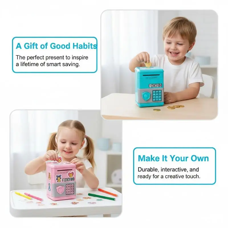 

Creative Mini Size Savings Bank Children's Storage Piggy Bank Girl Storage Box Toy Birthday Gift