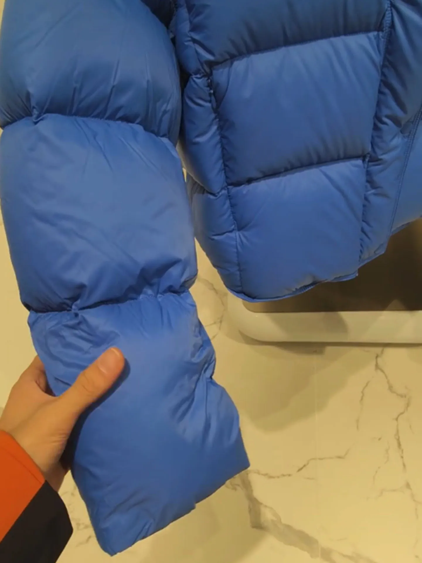 블루 오트 후드 푸퍼 재킷 여성용 테니드 터틀 베이브 슬레 따뜻한 겨울 외투 신상 출퇴근용 슬레