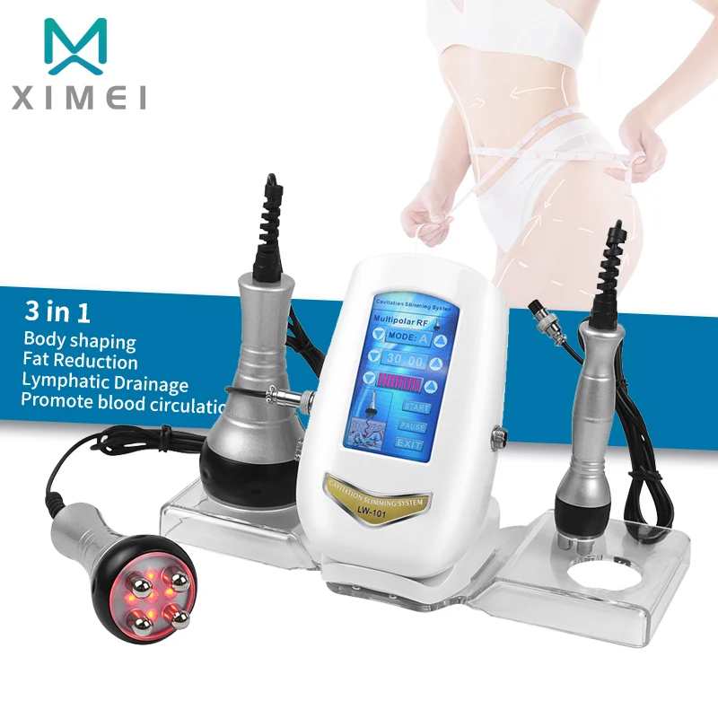 

40K Cavitation Ultrasonic Weight Loss Slimming Machine 3 in 1 With RF Radio Frequency For Fat Burning Body Shaping Anti-Aging