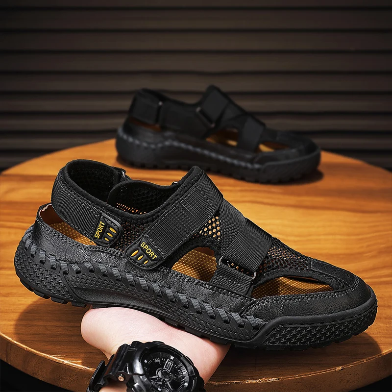 New Men's Sandals High Quality Men Breathable Summer Shoes Classic Men Soft Sandals Sneakers Fashion Men Beach Sandals Big Size