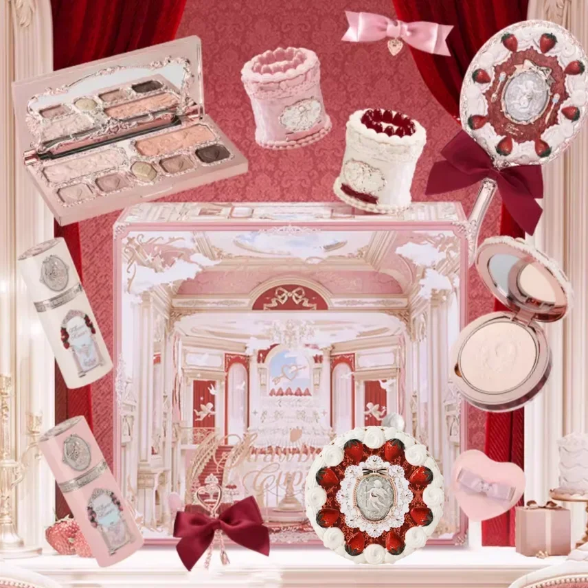 Flower Know Strawberry Cupid Box Collection Make Up Sets Cosmetics Full Set Palette Pressed Powder Blush Lipstick Mystery Box