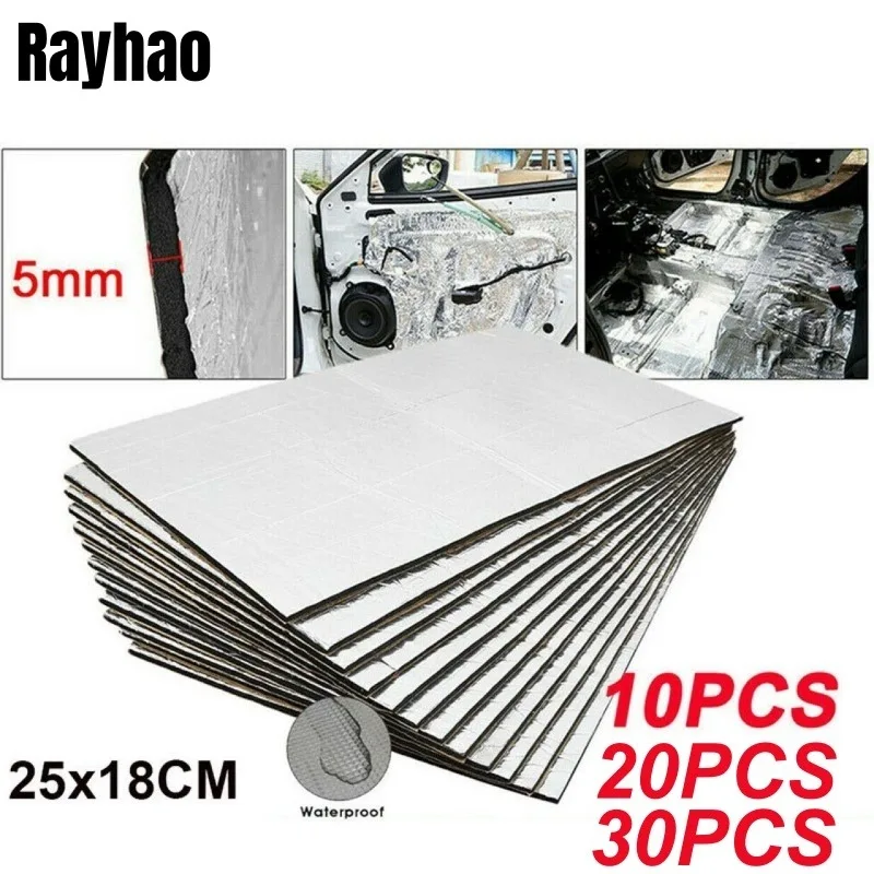 

Car Soundproof Insulation Mat for Vehicles Heat Shield Shock Absorption Self Adhesive Noise Deadening Pad for Door Roof Engine