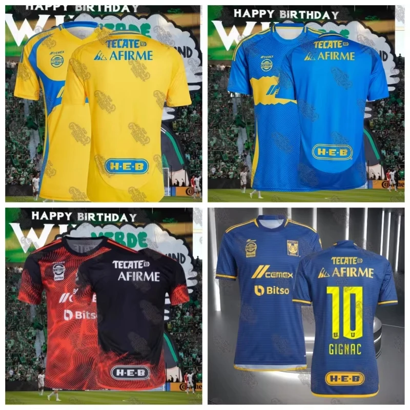 

25 Years The Latest Popular and Popular Football Jersey Mexican Tiger The Same Men's T-shirt Summer Adult Football Jersey
